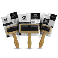 HKM-528595 Bamboo and Wood Air Cushion Needle Comb for Long-Haired Pets - Eco-Friendly Grooming Slicker Brush