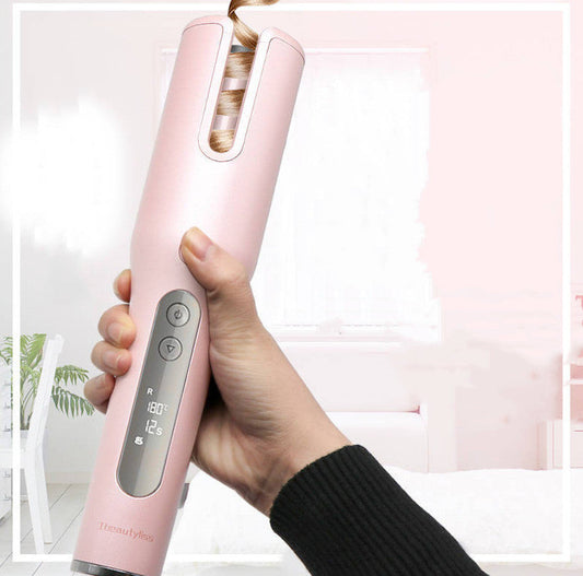 HKM-122771 Fully Automatic Wireless Curling Iron with LCD Display and Adjustable Temperature