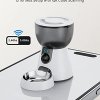 HKM-610387 Automatic Cat Feeder with 1080P HD Camera, Night Vision, 5G WiFi, Two-Way Audio, and 4L Capacity