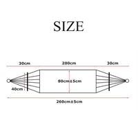 HKM-908435 Portable Outdoor Single Hammock - 200x80cm Canvas Parachute Design