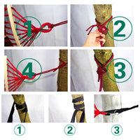 HKM-908435 Portable Outdoor Single Hammock - 200x80cm Canvas Parachute Design