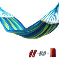 HKM-908435 Portable Outdoor Single Hammock - 200x80cm Canvas Parachute Design