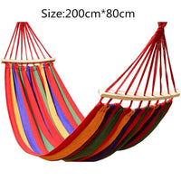 HKM-908435 Portable Outdoor Single Hammock - 200x80cm Canvas Parachute Design