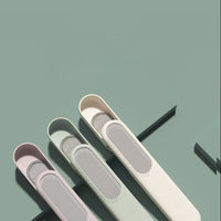 HKM-363603 Stainless Steel Knot Opening Tool Brush in Cream White, Avocado Green, and Peach Powder