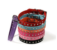 HKM-301011 Diamond Rhinestone Dog Collar - Soft Microfiber with Comfortable Fit
