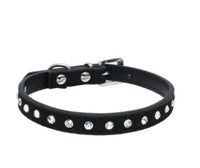HKM-301011 Diamond Rhinestone Dog Collar - Soft Microfiber with Comfortable Fit