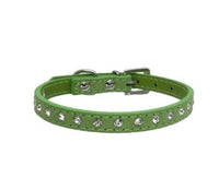 HKM-301011 Diamond Rhinestone Dog Collar - Soft Microfiber with Comfortable Fit