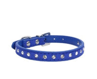 HKM-301011 Diamond Rhinestone Dog Collar - Soft Microfiber with Comfortable Fit