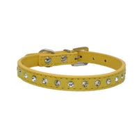 HKM-301011 Diamond Rhinestone Dog Collar - Soft Microfiber with Comfortable Fit
