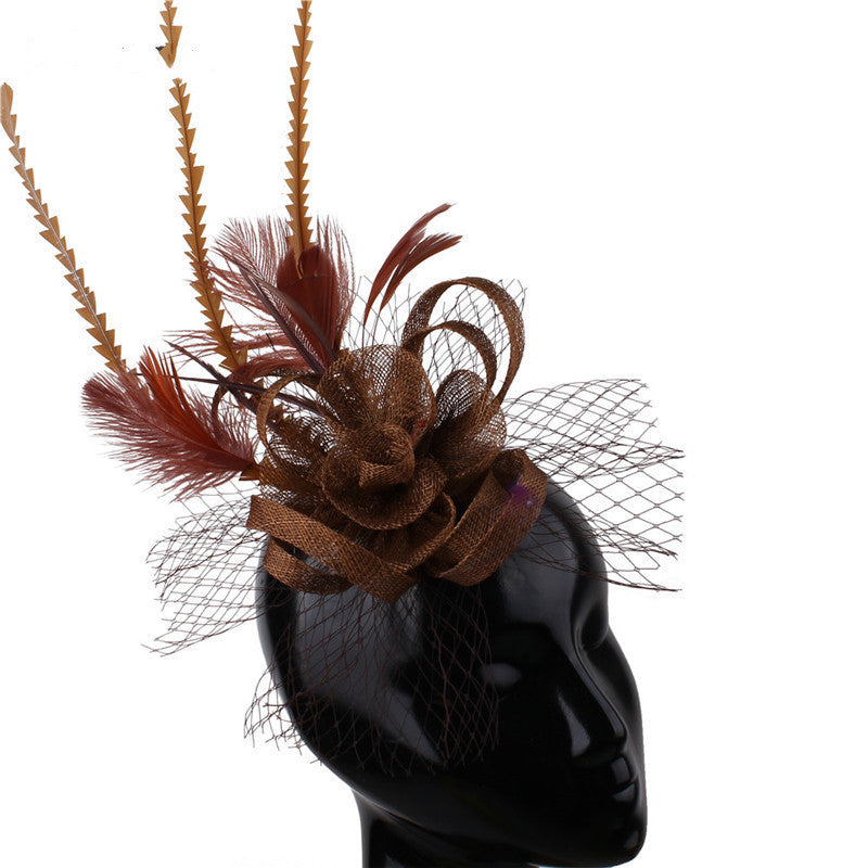 HKM-458131 Elegant Handmade Flower Hair Comb for Wedding Banquets and Special Events