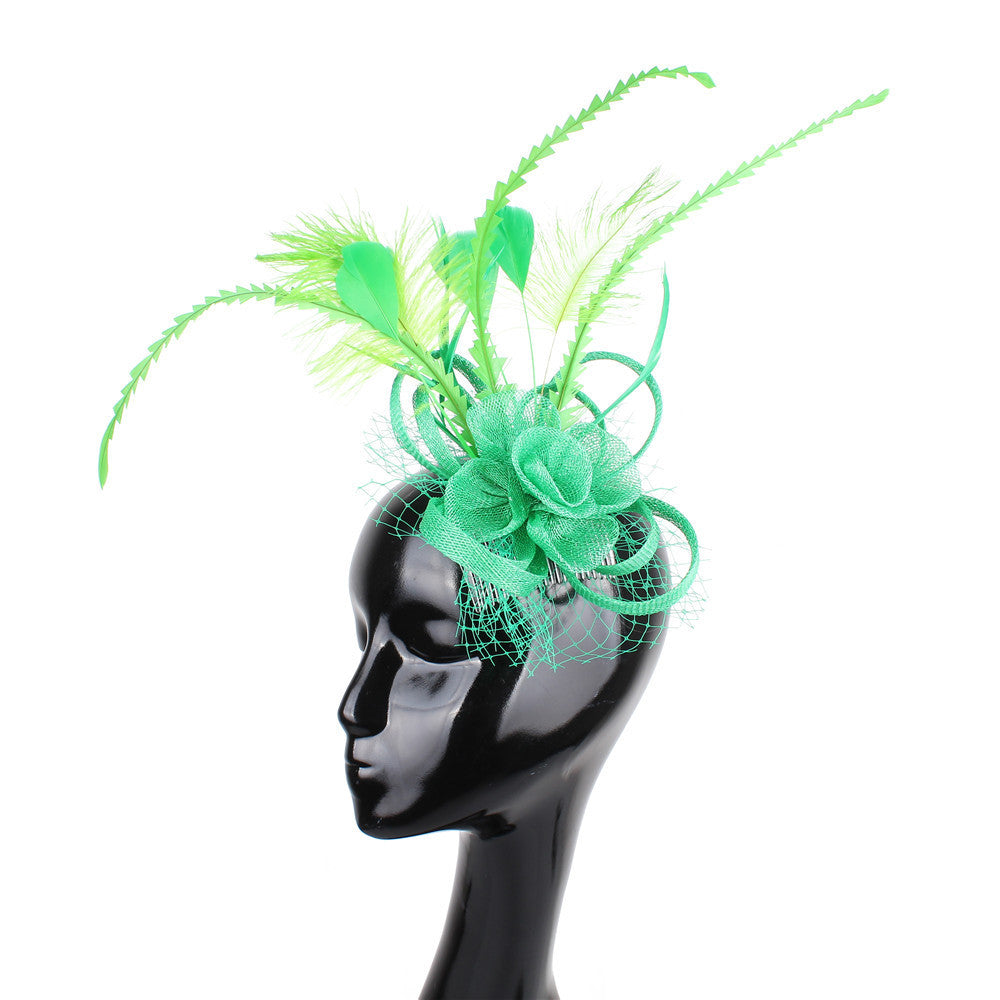 HKM-458131 Elegant Handmade Flower Hair Comb for Wedding Banquets and Special Events