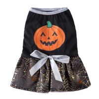 HKM-392083 Halloween Wizard Dress for Dogs ¨C Pumpkin and Ghost Print, Polyester Material, Stylish Design