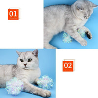 HKM-395667 Colorful Self-Playing Paper Ball Cat Toy for Interactive Fun