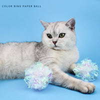 HKM-395667 Colorful Self-Playing Paper Ball Cat Toy for Interactive Fun