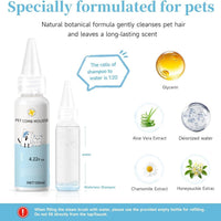 HKM-278803 3-in-1 Pet Steam Brush with Waterless Shampoo and Ear Wipes for Cats and Dogs