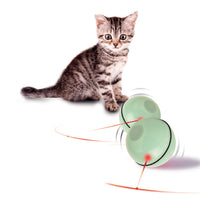 HKM-395347 USB Laser Cat Toy with Timer Function - Interactive Plastic Sounding Toy for Feline Fun