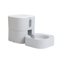 HKM-946771 Creative Magnetic Pet Bowl Feeder Set - Versatile Drinking Fountain, Feeder, or Water Dispenser in Pink, Blue, Gray, and White