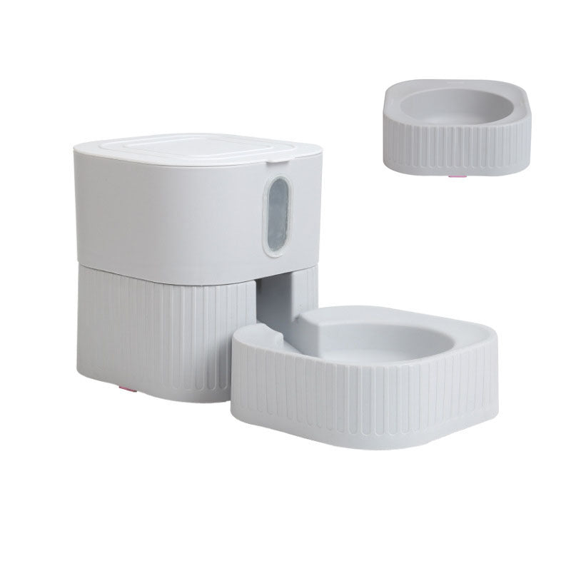HKM-946771 Creative Magnetic Pet Bowl Feeder Set - Versatile Drinking Fountain, Feeder, or Water Dispenser in Pink, Blue, Gray, and White