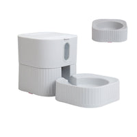HKM-946771 Creative Magnetic Pet Bowl Feeder Set - Versatile Drinking Fountain, Feeder, or Water Dispenser in Pink, Blue, Gray, and White