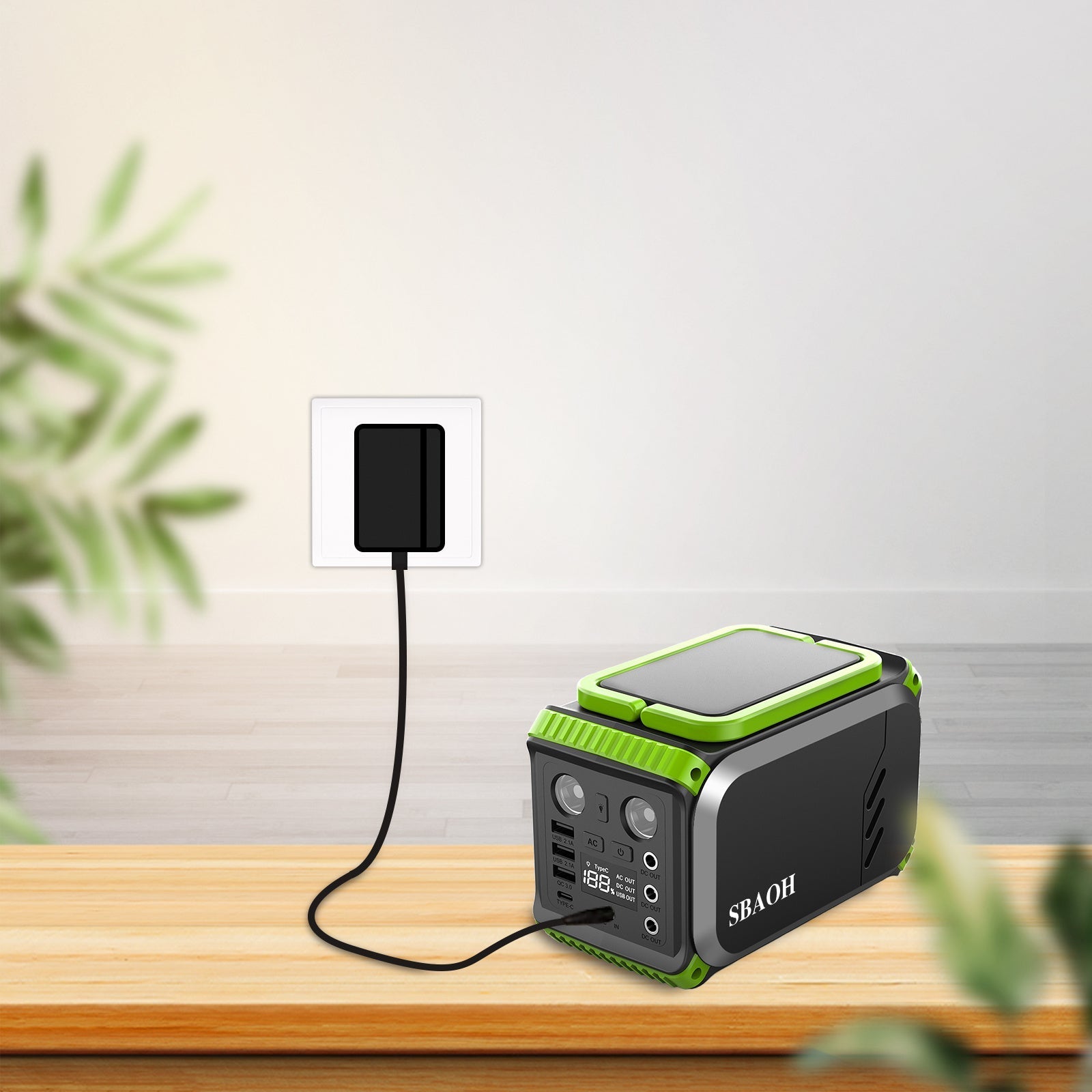 KTX-021267 Portable 110V Power Station, 148Wh Solar Generator, 40000mAh Battery Backup for Camping and Emergency Use