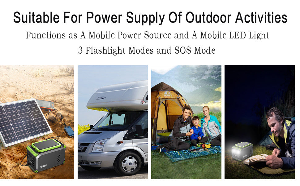 KTX-021267 Portable 110V Power Station, 148Wh Solar Generator, 40000mAh Battery Backup for Camping and Emergency Use