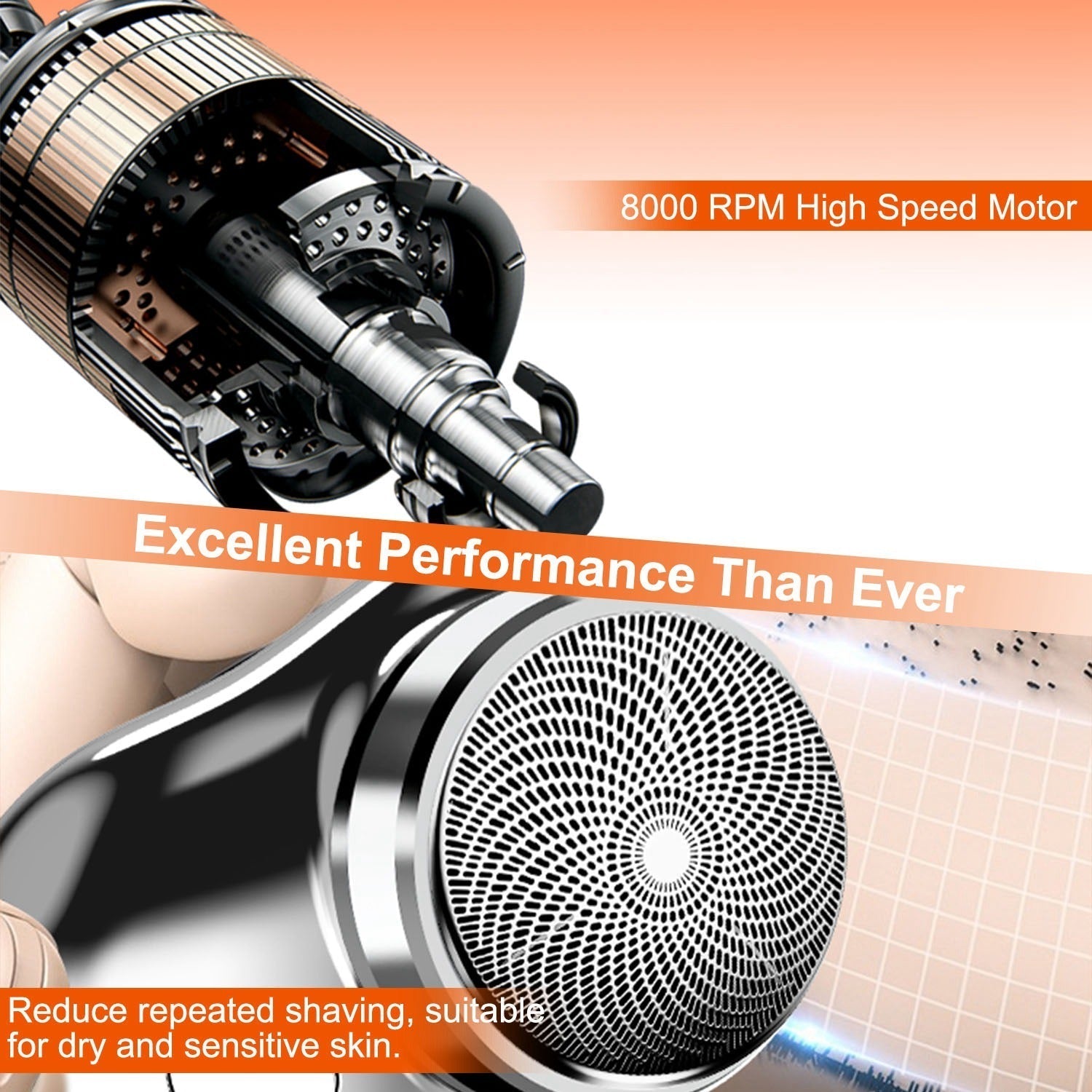 HKM-186259 Portable Electric Razor for Men - Mini USB Rechargeable Shaver for Dry Use, Ideal for Travel and Home