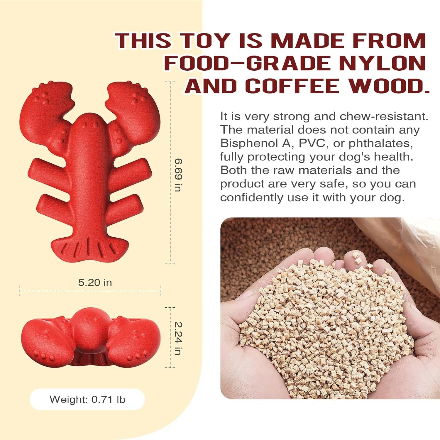 HKM-687123 Durable Chew Toy for Large & Medium Dogs - Ideal for Aggressive Chewers, Teeth Cleaning, and Playtime
