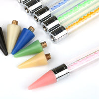 HKM-070419 Dual-Head Diamond Spot Drill Pen with Colorful Wax Heads for Easy Gem Application