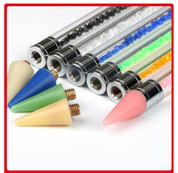 HKM-070419 Dual-Head Diamond Spot Drill Pen with Colorful Wax Heads for Easy Gem Application