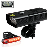 HKM-581075 Rechargeable USB Bicycle Front LED Light with Built-in Battery