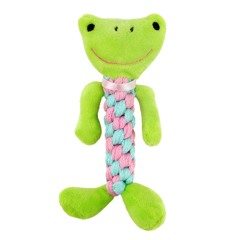 HKM-751507 Dog Molar Training Toy - Durable Short Plush Chew Toy, 19cm Length, 8cm Width