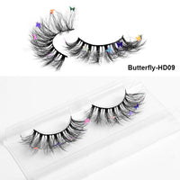 HKM-765203 Multi-Layered Artificial Mink Hair Butterfly False Eyelashes with Natural Curl