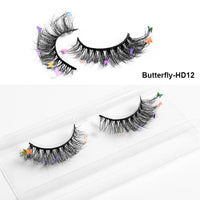 HKM-765203 Multi-Layered Artificial Mink Hair Butterfly False Eyelashes with Natural Curl