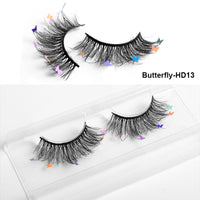 HKM-765203 Multi-Layered Artificial Mink Hair Butterfly False Eyelashes with Natural Curl