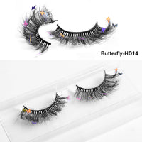 HKM-765203 Multi-Layered Artificial Mink Hair Butterfly False Eyelashes with Natural Curl