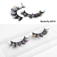 HKM-765203 Multi-Layered Artificial Mink Hair Butterfly False Eyelashes with Natural Curl