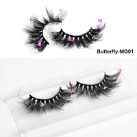 HKM-765203 Multi-Layered Artificial Mink Hair Butterfly False Eyelashes with Natural Curl