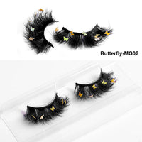 HKM-765203 Multi-Layered Artificial Mink Hair Butterfly False Eyelashes with Natural Curl