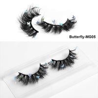 HKM-765203 Multi-Layered Artificial Mink Hair Butterfly False Eyelashes with Natural Curl