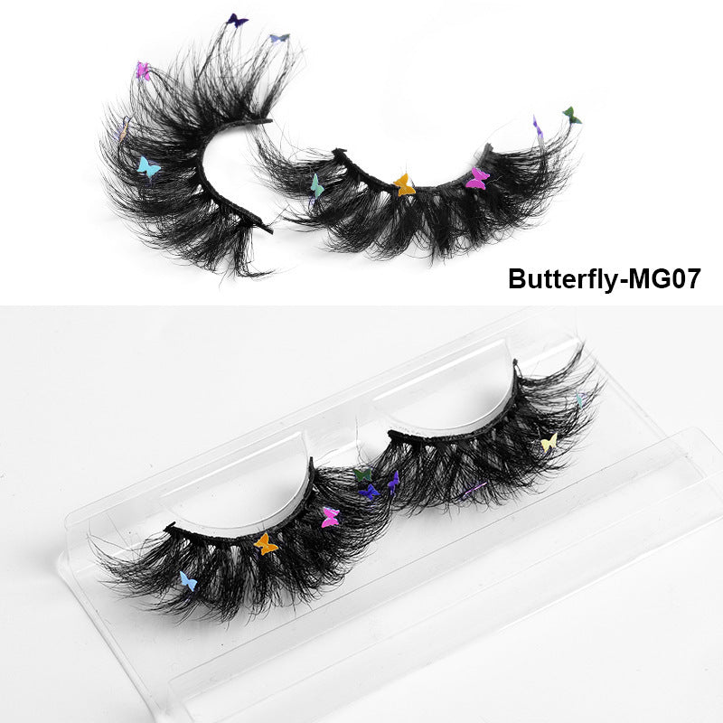 HKM-765203 Multi-Layered Artificial Mink Hair Butterfly False Eyelashes with Natural Curl