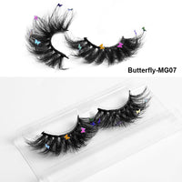 HKM-765203 Multi-Layered Artificial Mink Hair Butterfly False Eyelashes with Natural Curl