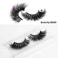 HKM-765203 Multi-Layered Artificial Mink Hair Butterfly False Eyelashes with Natural Curl