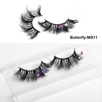 HKM-765203 Multi-Layered Artificial Mink Hair Butterfly False Eyelashes with Natural Curl