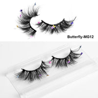 HKM-765203 Multi-Layered Artificial Mink Hair Butterfly False Eyelashes with Natural Curl