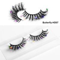 HKM-765203 Multi-Layered Artificial Mink Hair Butterfly False Eyelashes with Natural Curl