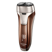 HKM-856275 Rechargeable Electric Rotary Shaver with Floating Dual Heads and Smart Power Monitoring