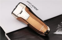 HKM-856275 Rechargeable Electric Rotary Shaver with Floating Dual Heads and Smart Power Monitoring