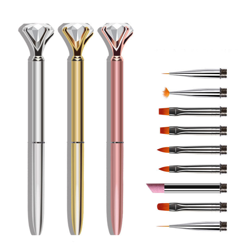HKM-102035 Diamond Quartz Nail Art Tool Set with Multiple Pen Heads and Accessories