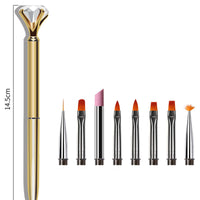 HKM-102035 Diamond Quartz Nail Art Tool Set with Multiple Pen Heads and Accessories