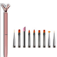 HKM-102035 Diamond Quartz Nail Art Tool Set with Multiple Pen Heads and Accessories